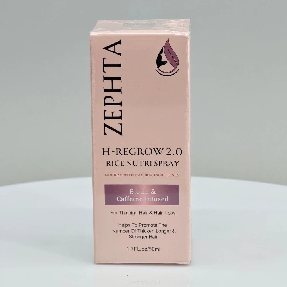 Zephta H-Regrow 2.0 Rice Nutri Spray 1.7oz Biotin Caffeine Hair Loss Treatment‎